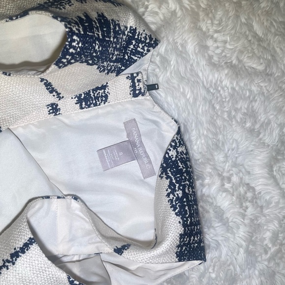 Banana Republic blue/cream sleeveless dress size 8 - Picture 13 of 15